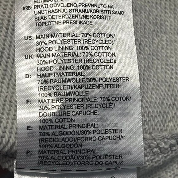 Adidas Men's Frech Terry Pullover Hoodie 4XL Gray/Black Logo Front 3-Stripe Top - Picture 8 of 11